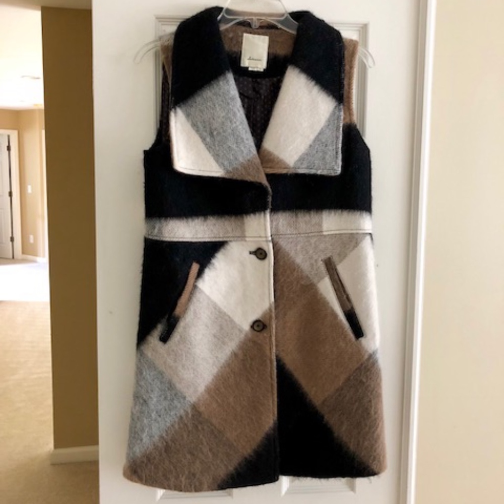 Anthropologie Elevenses Buffalo Plaid Vest Small